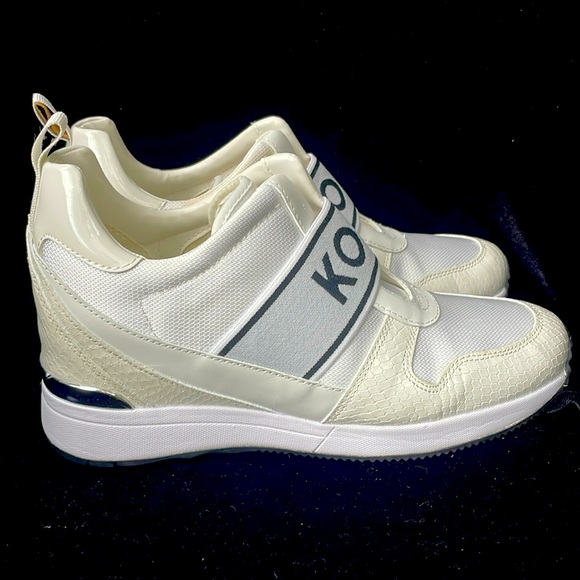 MICHAEL KORS CROC LEATHER LOGO HIGH TOP PLATFORM SNEAKERS - 8.5 - NEW !!๐ฅ๐ - Picture 8 of 12